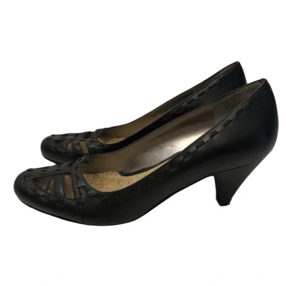 Kenneth Cole Reaction “Maxed Out” Size 9M Black Leather Heels - Picture 3 of 11